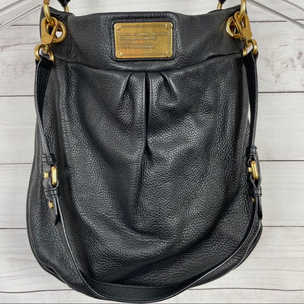 Marc Jacobs Classic Q Hillier Black Leather Hobo